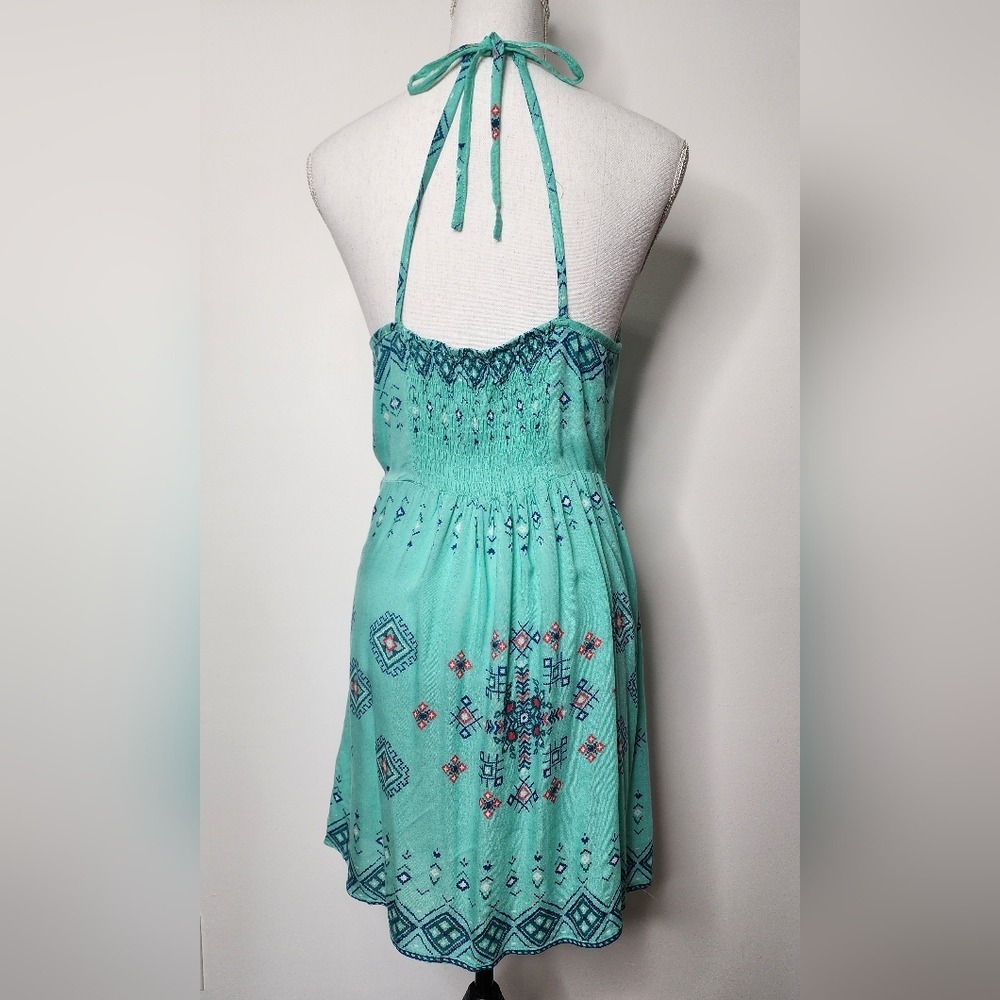 Women's Smocked back Dress Aztec Print Beach‎ Cover up Dress - Picture 4 of 8